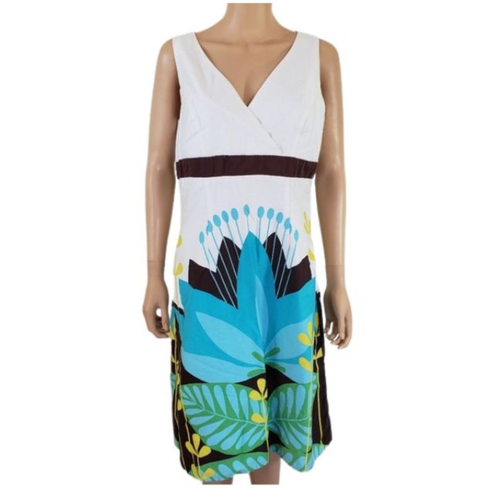 dby Floral Print Sleeveless Cotton Dress Size 12